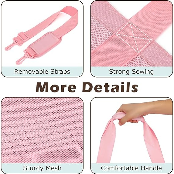 Zipper Pocket Secure Beach Mesh Bag, Family Travel Toy Storage Bag, Cruise Vacation Essential - Image 2