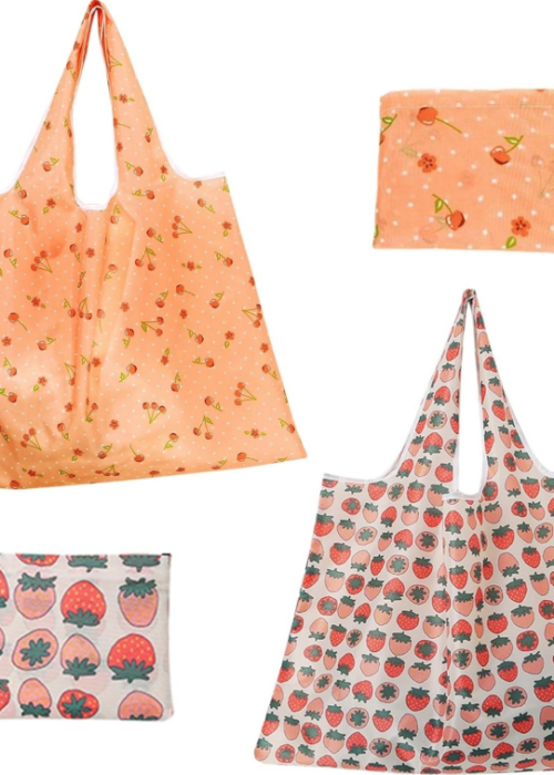 Foldable Portable Shopping Bag, 50lb Load Capacity, with Storage Bag, Made of Durable Polyester Fabric