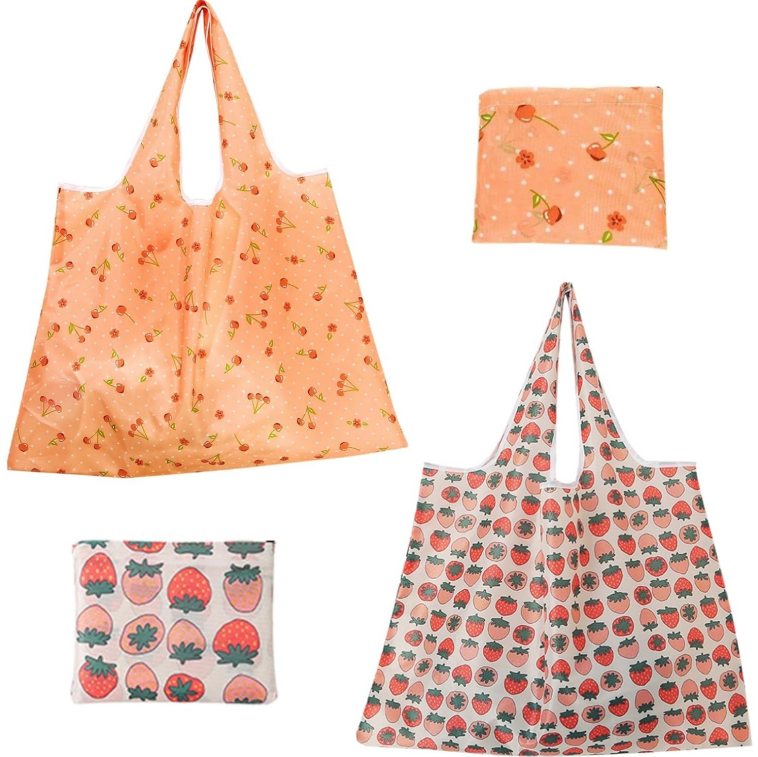 Foldable Portable Shopping Bag, 50lb Load Capacity, with Storage Bag, Made of Durable Polyester Fabric