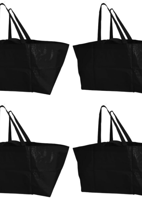 Four-pack 18-gallon Extra Large Opening Shopping Bags, Heavy-duty Design, Suitable for Bulk Purchases