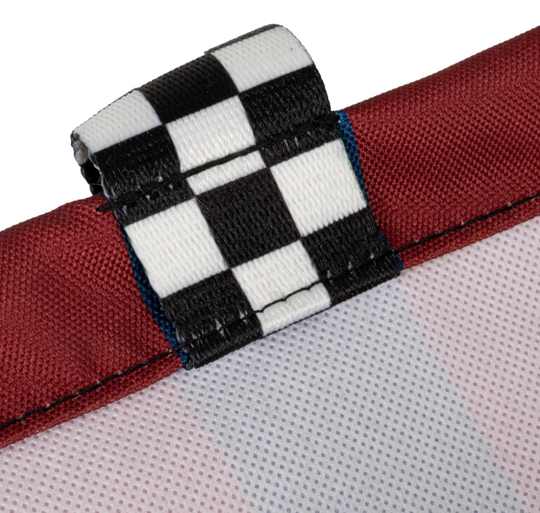 Red and Blue Striped Multi-functional Storage Shopping Bag, Side Pocket Design, Suitable for Daily Classified Organization - Image 2