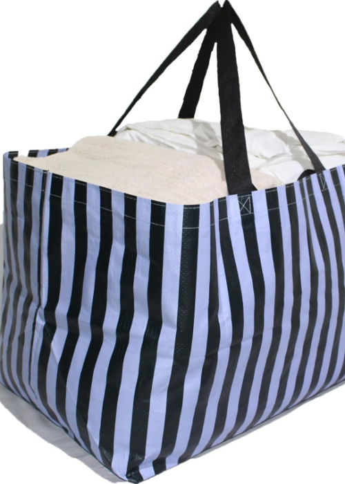 Pack of four extra-heavy-duty, large-capacity shopping bags, durable and reusable